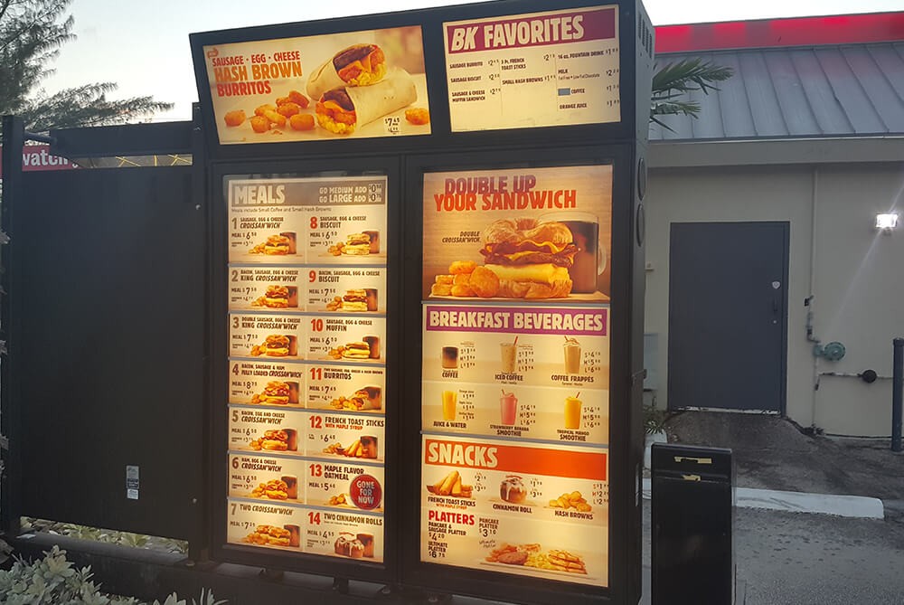 Menu Board for Retail & Restaurants in Austin